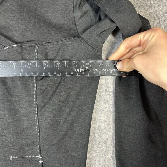 Salomon Hoodie Womens Medium Front Pocket Athletic Actitherm Hiking Shirt Black - Picture 6 of 9